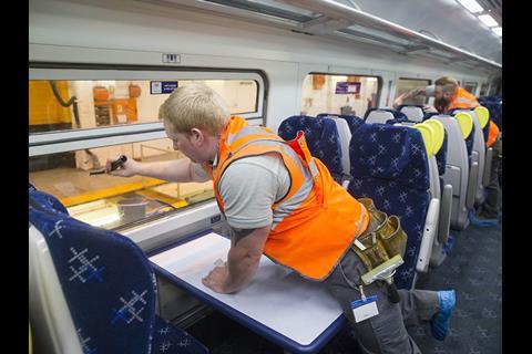 ScotRail's Class 158 diesel multiple-units are being refurbished at Knorr-Bremse RailService’s Springburn facility.